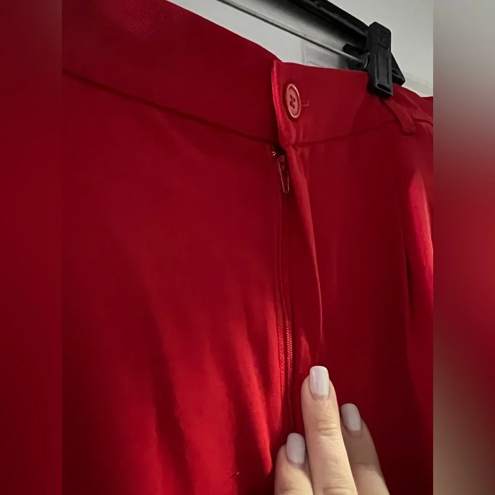 NWOT! Women’s Amazon XL Elegant Red Women's Pants - Picture 6 of 9